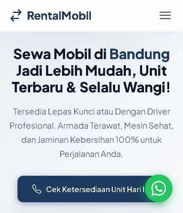 Benchmark Sasis Rental Mobil